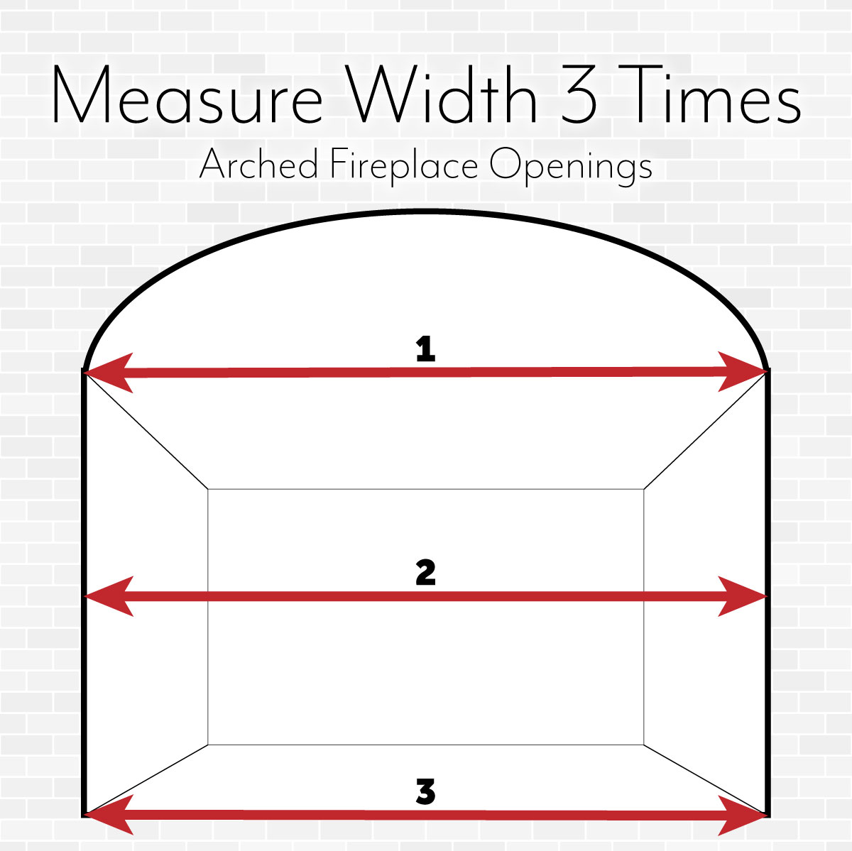 How to Measure Your Arched Fireplace Door Width
